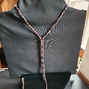 Magnetic Hematine beads with Ruby bead accent necklace/bracelet